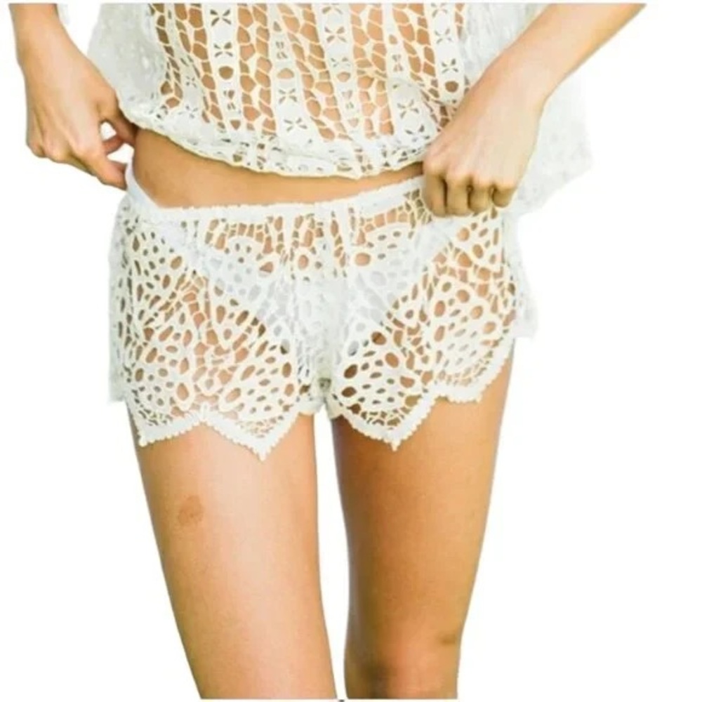 Eberjey Sammy Swim Crochet Shorts